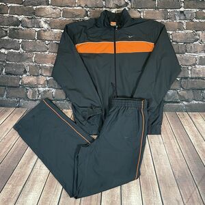Vintage Nike Track Suit Mens Medium Lined Jacket Jogger Pant Set Windbreaker Y2K